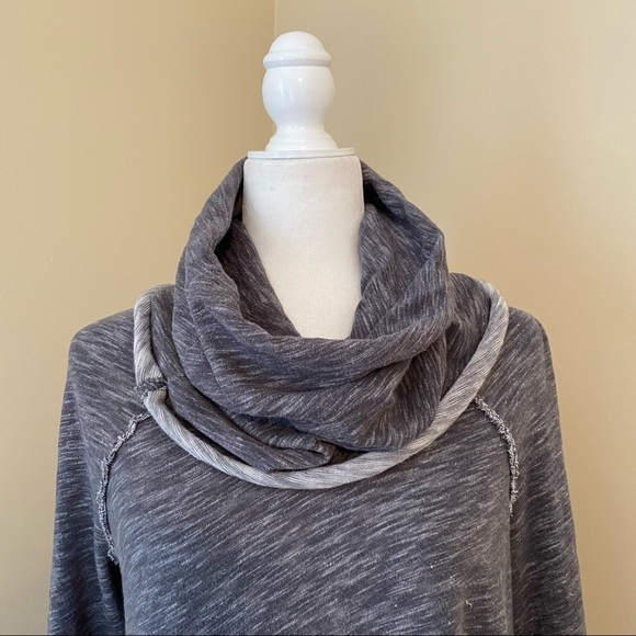 Free People Beach Oversized Cowl Neck Cotton Pullover Top - XS/S - Picture 3 of 14